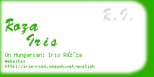 roza iris business card